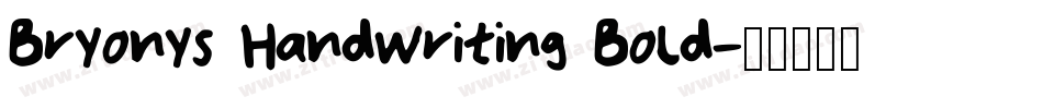 Bryonys Handwriting Bold字体转换